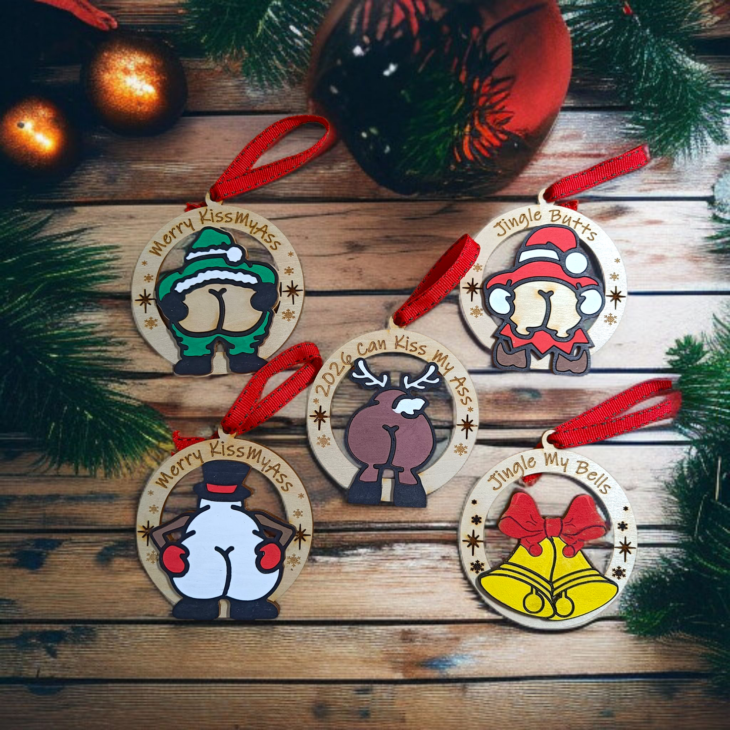 Cheeky Christmas Ornaments