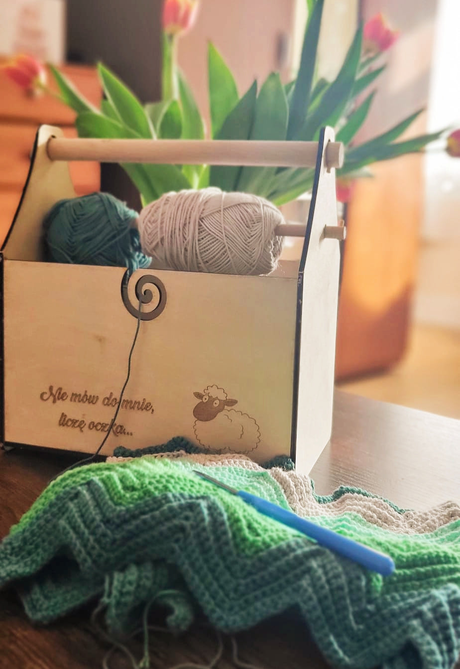 Handmade Crochet Yarn Box
