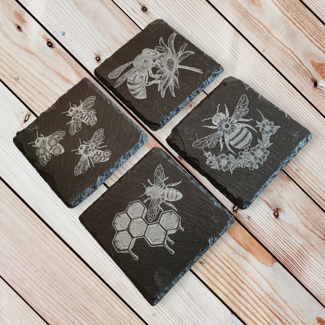 Wooden Bee Coasters