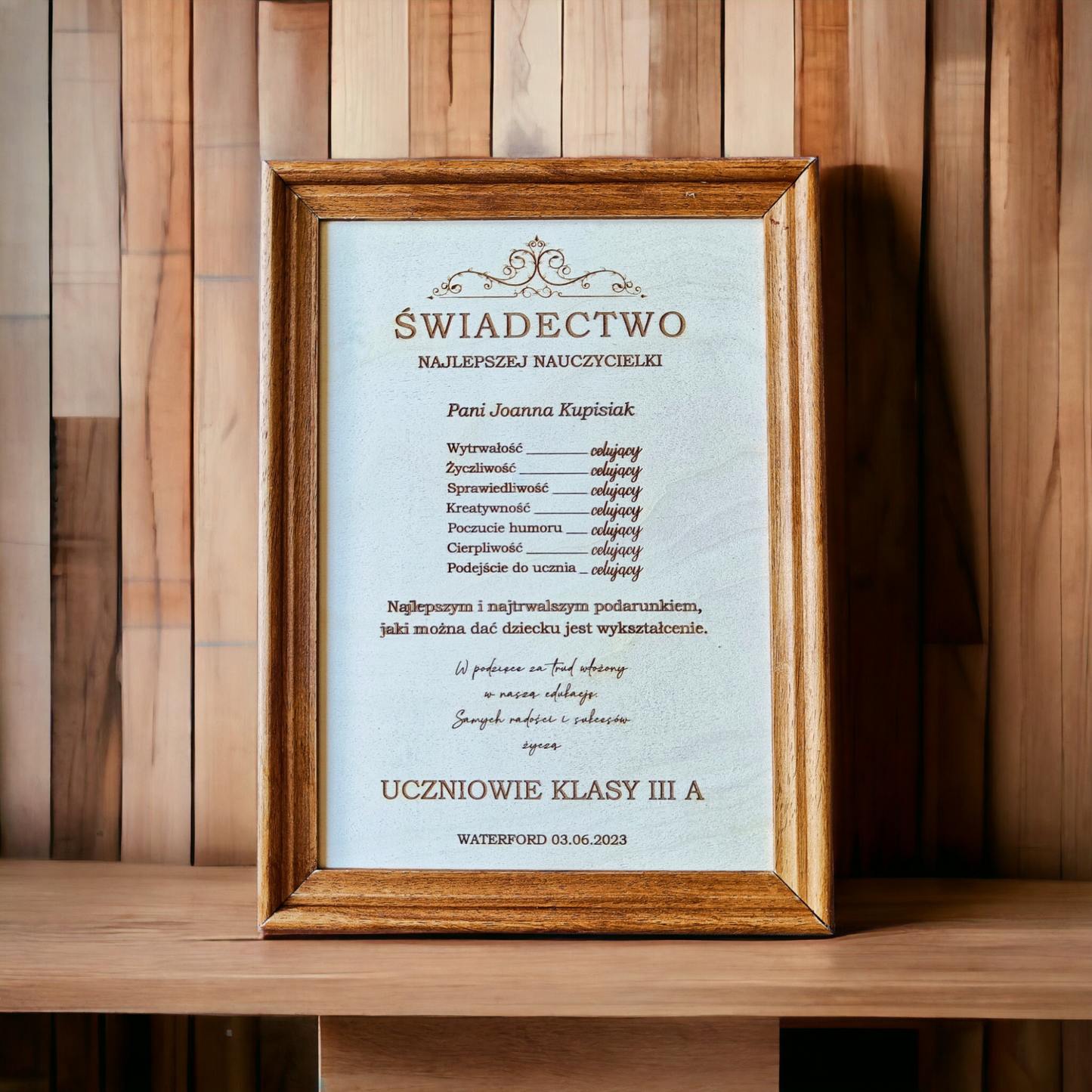 Personalized Best Teacher Diploma