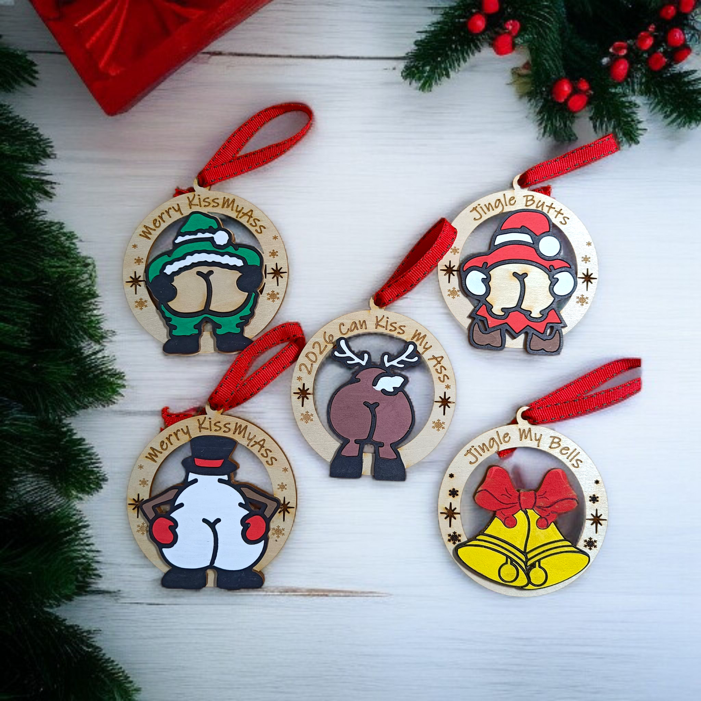 Cheeky Christmas Ornaments