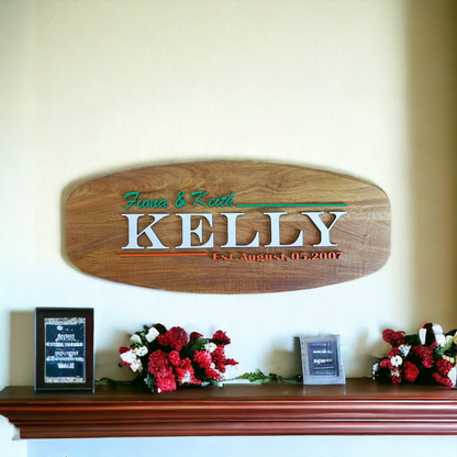 Wooden Family Sign