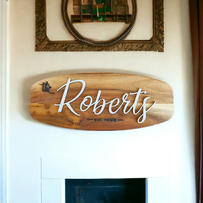 Wooden Family Sign