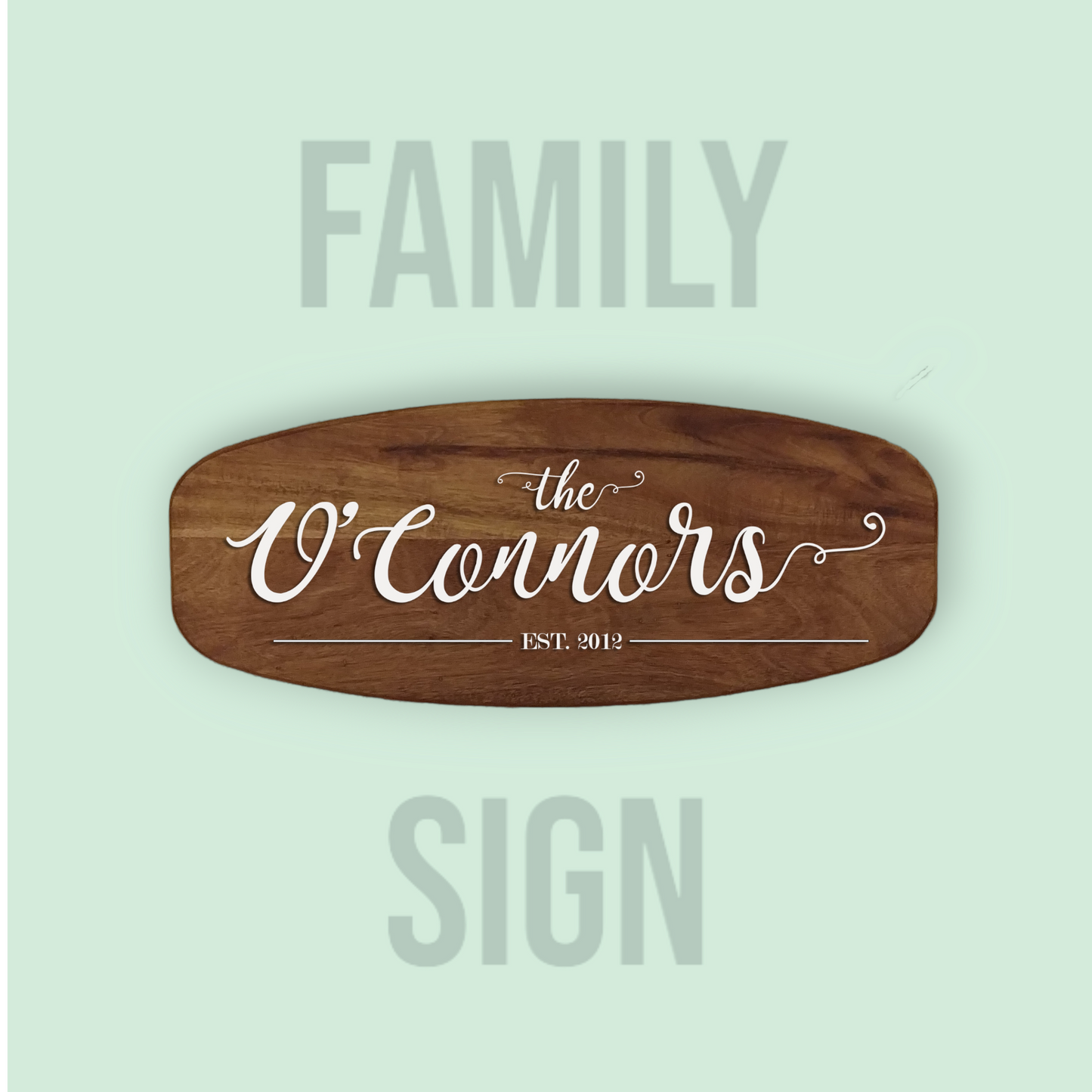 Wooden Family Sign