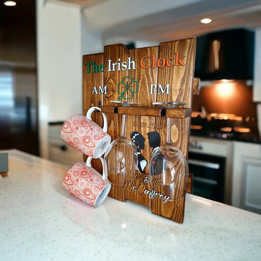 The Irish Clock - wine glass holder