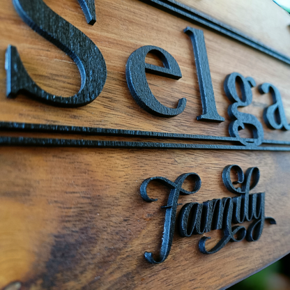 Wooden Family Sign