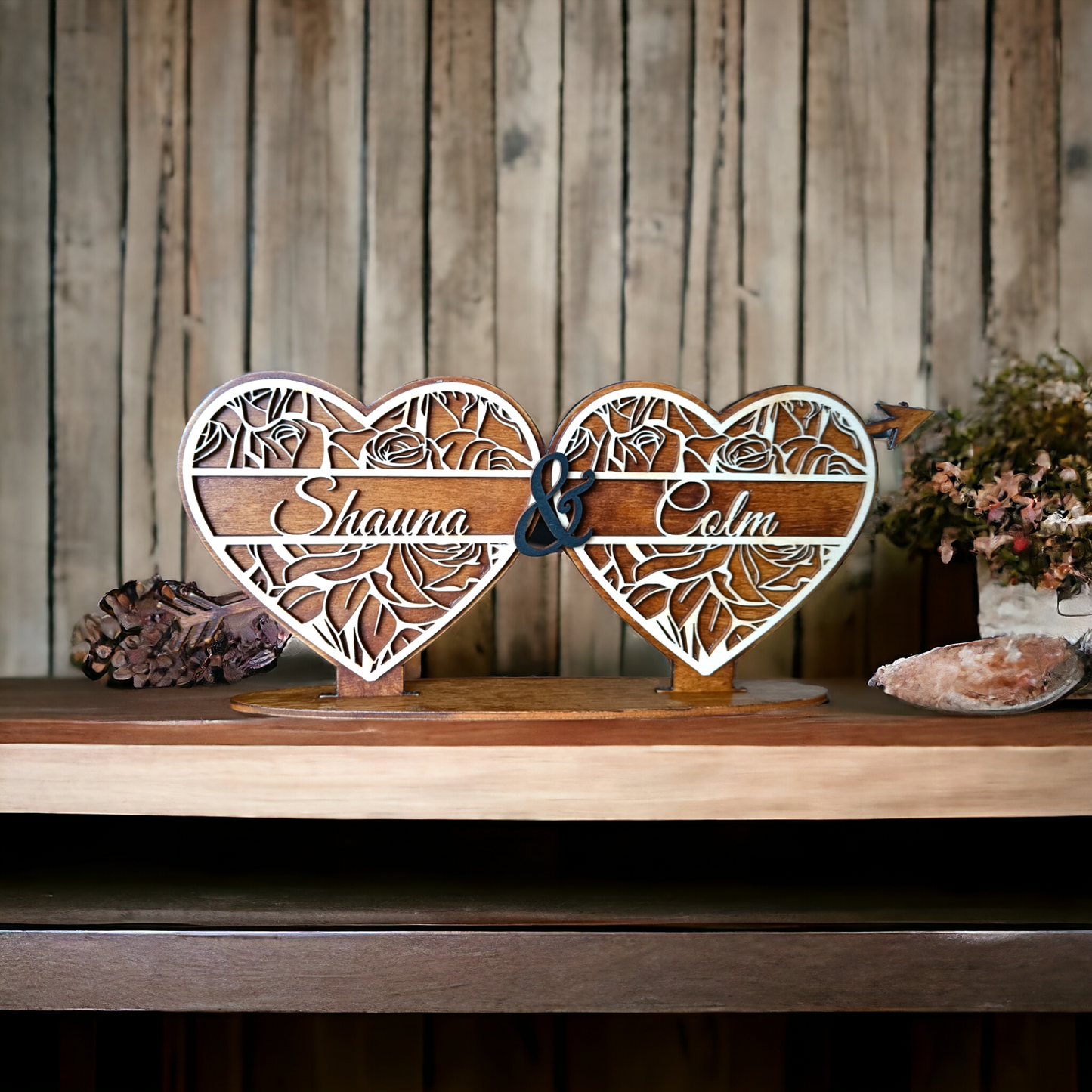 Wooden Hearts with Names