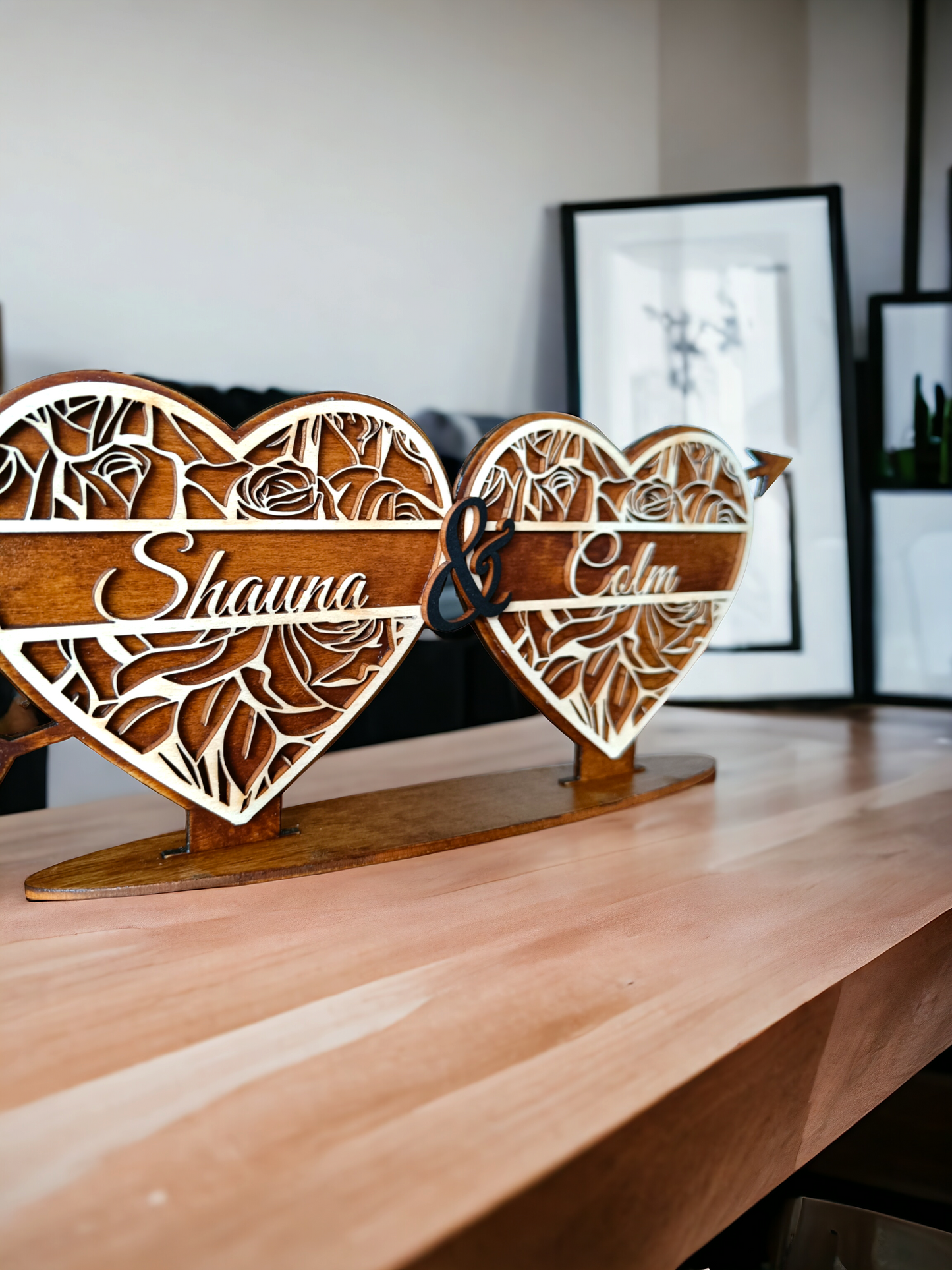 Wooden Hearts with Names