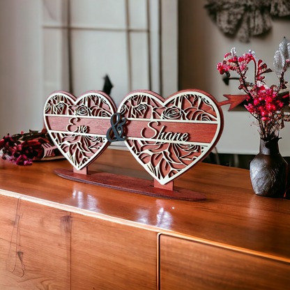 Wooden Hearts with Names