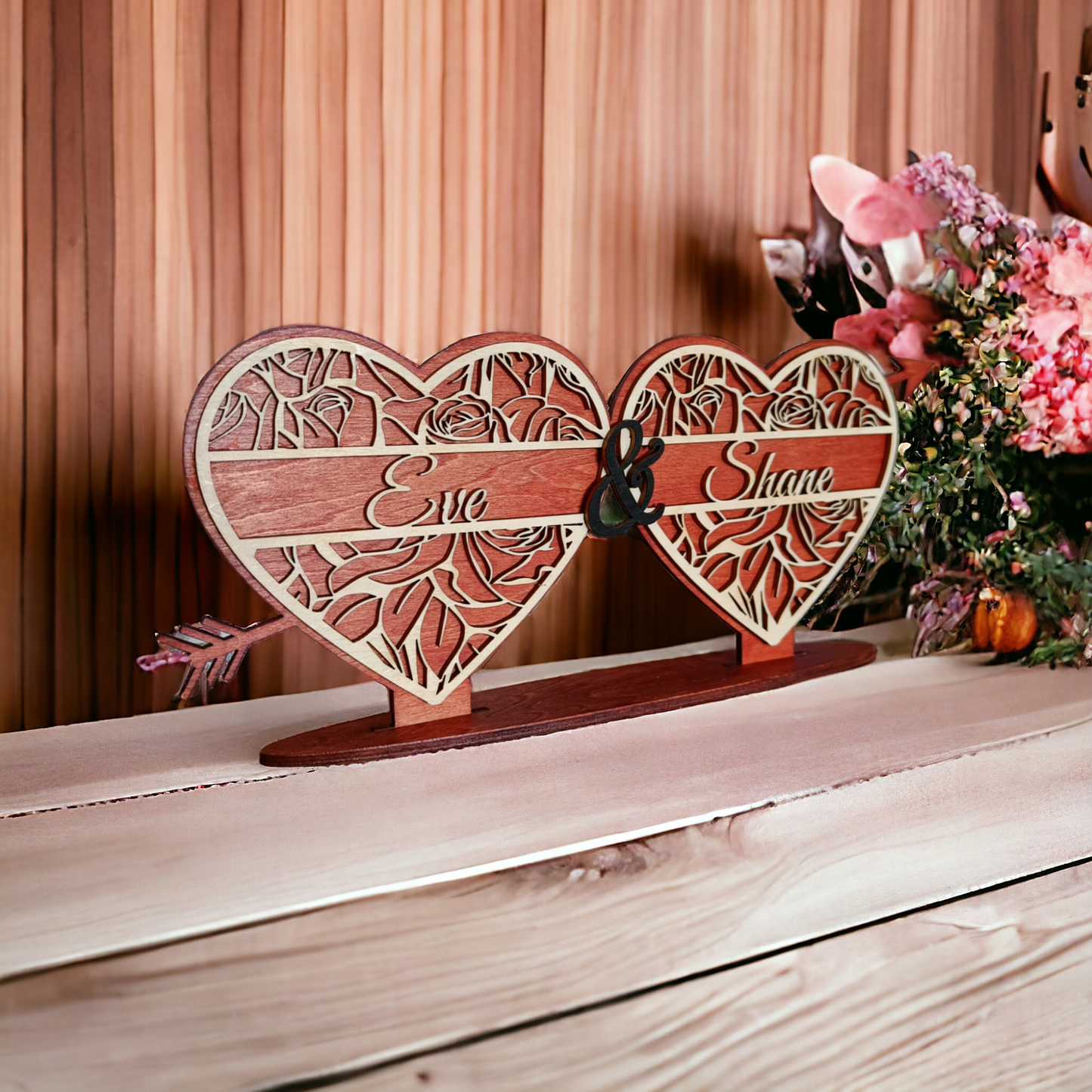 Wooden Hearts with Names