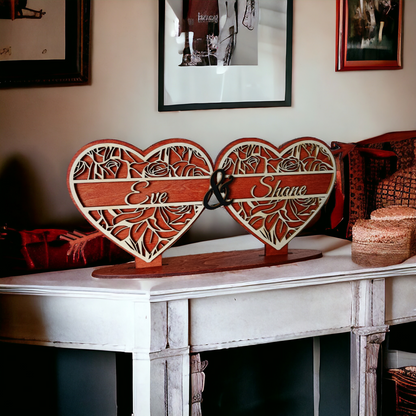 Wooden Hearts with Names